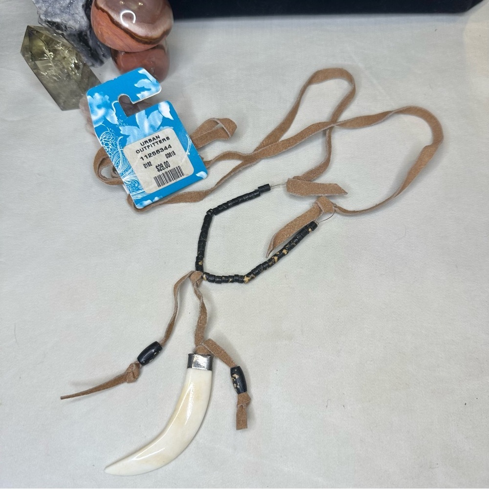 Faux Fang Long Necklace